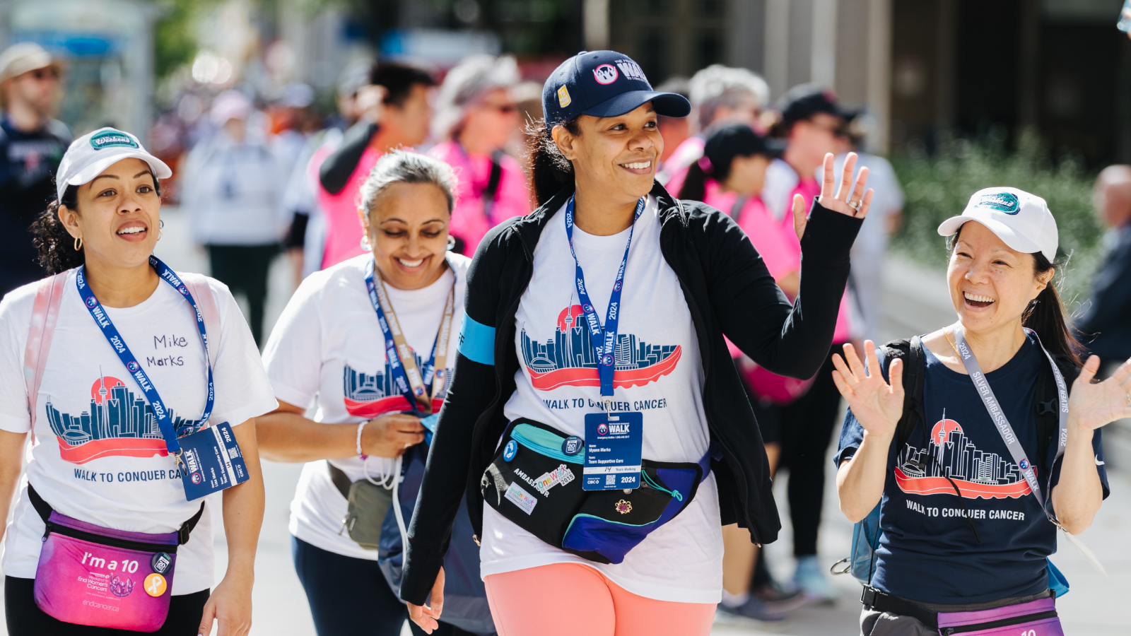 Thousands walk a half-marathon at the 22nd annual Princess Margaret Walk to Conquer Cancer - Canada's largest single fundraising walk